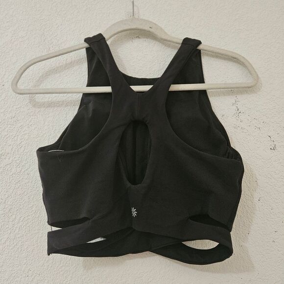 Athleta Black High-Neck Sports Bra - Picture 3 of 6